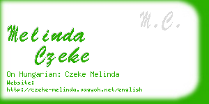 melinda czeke business card